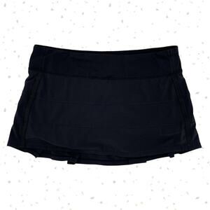 Lululemon Pace Rival II Skirt Black Golf Tennis Pickleball Active Pleat Skort 10